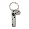 Mother's Day Gift 201 Stainless Steel Word Mama Bear Keychains KEYC-E040-01P-04-1