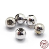 Anti-Tarnish Rhodium Plated 925 Sterling Silver Beads STER-I016-106B-P-4