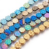 Electroplated Non-magnetic Synthetic Hematite Beads Strands G-P392-G-1