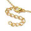 Glass Rectangle Pendant Necklace with Golden Brass Cable Chains Necklace for Women NJEW-FZ00012-3