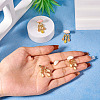 2 Pairs 2 Colors Cloud Alloy Enamel Dangle Stud Earrings for Women EJEW-TA0001-49B-5