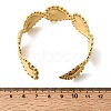 Heart Brass Cuff Bangles for Women BJEW-Z163-01G-5