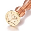 Brass Wax Seal Stamp AJEW-EO44-B04-1