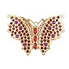 304 Stainless Steel with Rhinestone Big Pendants STAS-Z186-08G-02-1