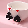 Valentine's Day Acrylic Heart Dangle Stud Earrings FS-WGE7447-09-1