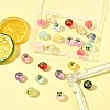 24Pcs 12 Colors Transparent Glass Apple Pendants DGLA-FS0001-15-8