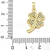 Brass Rhinestone Pendants RB-CBACCCF-02G-3