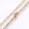 304 Stainless Steel Singapore Chain Necklaces MAK-L015-25E-1