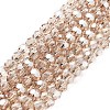 Electroplate Transparent Glass Beads Strands EGLA-A035-T6mm-A22-1