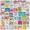 50Pcs Motivationa Word Paper Self-Adhesive Picture Stickers AJEW-S086-10-1