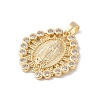 Brass Cubic Zirconia Pendants KK-Z050-09G-01-2