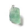 Raw Rough Natural Green Fluorite Pendants G-A028-01C-2