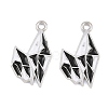Alloy with Black Enamel Pendants AL-CBA2919-02P-03-1