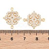 Brass Micro Pave Clear Cubic Zirconia Connector Charms CU-CBA7BFE-03F-G-3