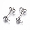 Non-Tarnish 304 Stainless Steel Stud Earring Findings X-STAS-G059-21-1