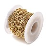 Brass Textured Oval Link Chains CHC-C014-15G-2