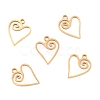 Ion Plating(IP) 201 Stainless Steel Pendants STAS-K003-08G-1