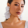 Valentine's Day Cloth Dangle Stud Earrings WG16D30-03-1