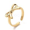 304 Stainless Steel Open Cuff Rings for Women X-RJEW-Z044-01G-02-1