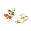 Brass Enamel Charms KK-L237-029G-02-2