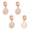 4Pcs 925 Sterling Silver Glue-on Flat Pad Bails STER-PH0004-37-1