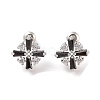 Rack Plating Brass Micro Pave Cubic Zirconia Stud Earrings EJEW-I304-05P-2