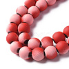 Spray Painted Non-magnetic Synthetic Hematite Beads Strands G-N337-01C-3