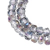 Electroplate Glass Beads Strands GLAA-Q105-03V-3