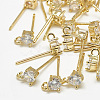 Brass Stud Earring Findings KK-S347-150-2