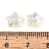 Transparent Spray Painted Glass Beads GLAA-R211-04-G04-3
