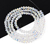 AB Color Plated Transparent Glass Rondelle Beads Strands EGLA-T029-2mm-10A-2