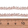Electroplate Transparent Glass Beads Strands GL-CBA7A17-01A-02-2