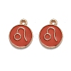 Alloy Enamel Pendants ENAM-S124-01B-12G-1