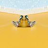 Angel Wing Heart 316L Surgical Stainless Steel Pave Cubic Zirconia Tongue Rings FS-WG901EE-03-1