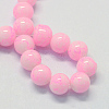 Baking Paint Glass Round Bead Strands DGLA-Q019-8mm-43-2
