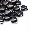 Heart Synthetic Blue Goldstone Pendants G-Q371-13-1