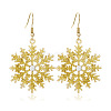 Snowflake Alloy Dangle Earrings FS-WGD9918-23-1