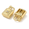 Rack Plating Brass Micro Pave Cubic Zirconia Pendants KK-K392-27G-2