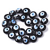 Handmade Evil Eye Lampwork Beads Strands X-LAMP-R143-04A-2