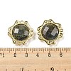 Natural Labradorite Faceted Connector Charms G-M431-09G-02-3