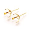 304 Stainless Steel Stud Earring Findings STAS-L219-03D-G-1