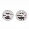 Non-Tarnish 201 Stainless Steel Pendants LS-STAS-T064-38P-27-2