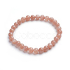 Natural Sunstone Stretch Bracelets BJEW-E373-6mm-13-1