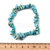 Unisex Chip Synthetic Turquoise(Dyed) Beaded Stretch Bracelets BJEW-S143-05-5