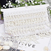 Polyester & Imitation Pearl Beaded Tassel Ribbon OCOR-XCP0002-82-6