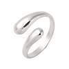 Non-Tarnish 304 Stainless Steel Open Cuff Ring for Women STAS-S125-12P-1