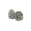 Alloy Rhinestone Magnetic Clasps with Loops BSAHH050-3