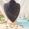 28Pcs 7 Colors Trabsparent Glass Pendants PALLOY-TAC0187-7