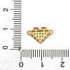 925 Sterling Silver Micro Pave Cubic Zirconia Connector Charms STER-U009-03G-01-3