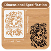 PET Hollow Out Drawing Painting Stencils DIY-WH0673-036-2